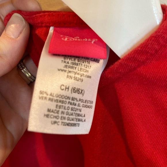 Vintage Disney Minnie Mouse Fanny Pack Dress Girls 6/6x Red Sleeveless - Picture 6 of 6